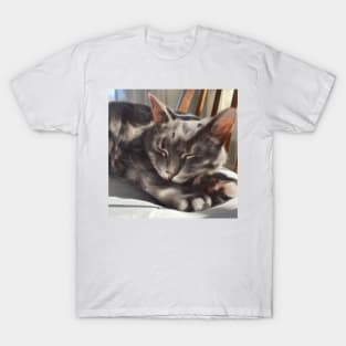 Sleeping Kitty Cat T-Shirt